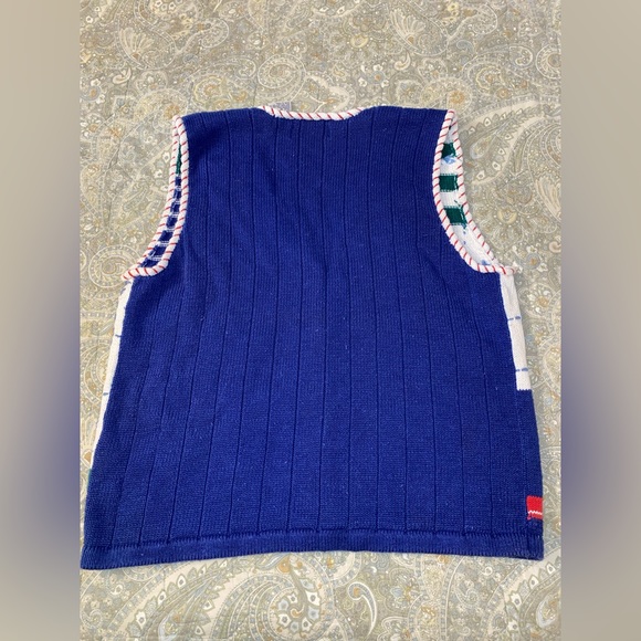 DONNKENNY Women’s Vintage Nautical Button Up Sweater Vest Size Medium - Picture 2 of 4